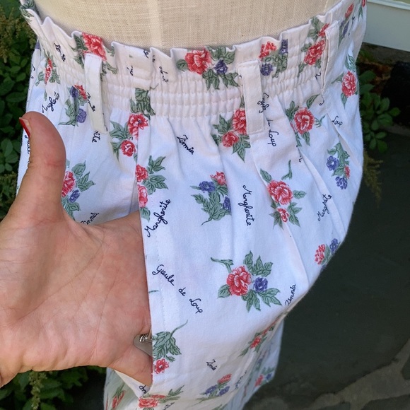 Sweet vintage high rise mom shorts flower motif L - Picture 6 of 12